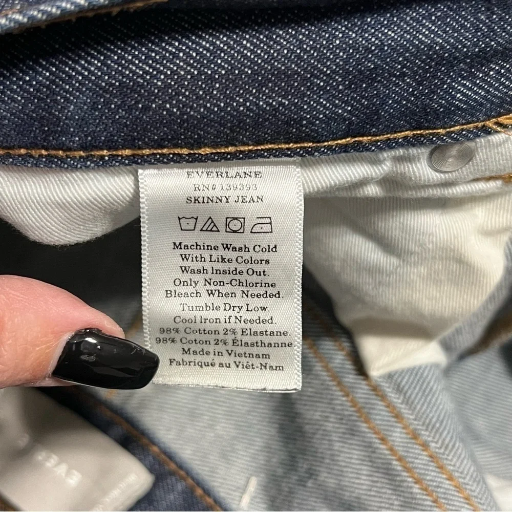 Everlane Men’s Size 32x30 Jeans Skinny Dark Blue Denim Stretch Cotton Ca…